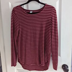 Old Navy Striped High-Low Hem Tunic Sweater
